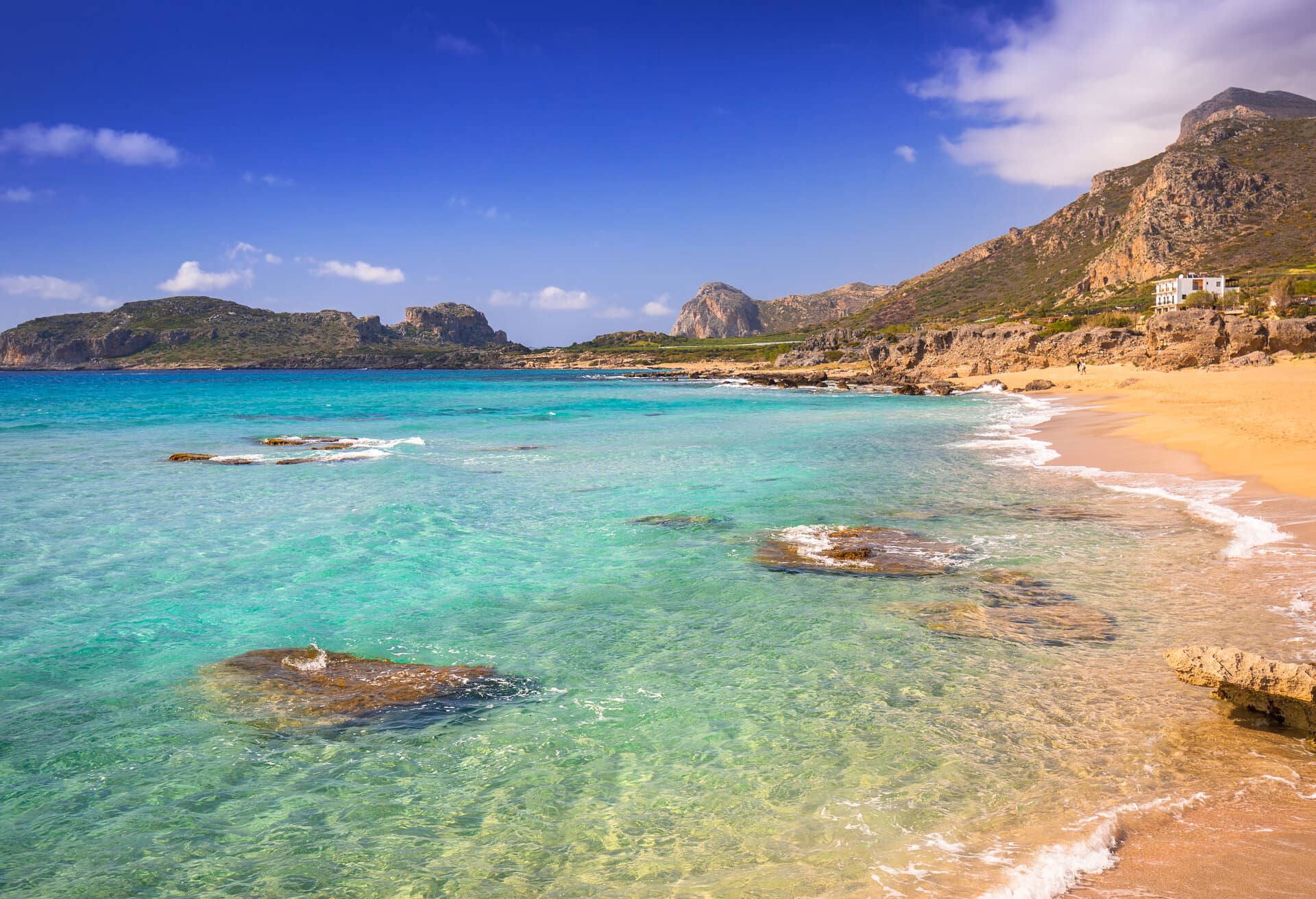 Creta é a melhor ilha para umas férias na praia.