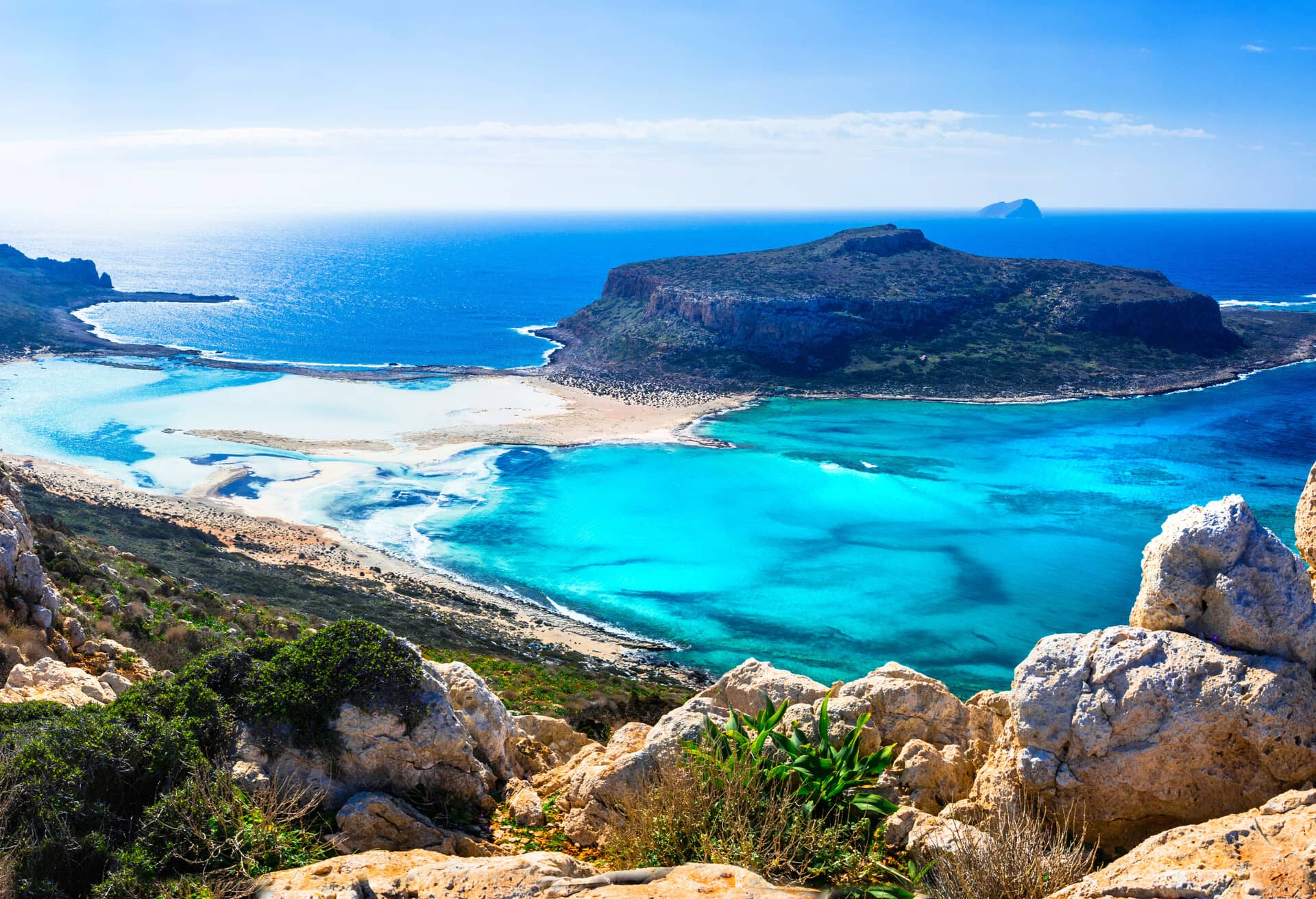 Uma vista deslumbrante de Creta, na Grécia.
