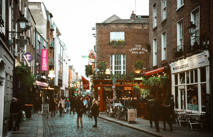  O centro cultural molhado e maluco de Dublin, Temple Bar 