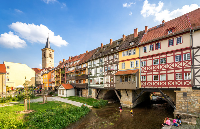 A charmosa cidadezinha de Erfurt